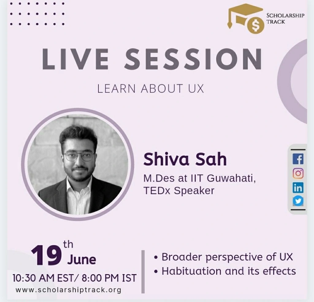 Learn about UX live-session poster.