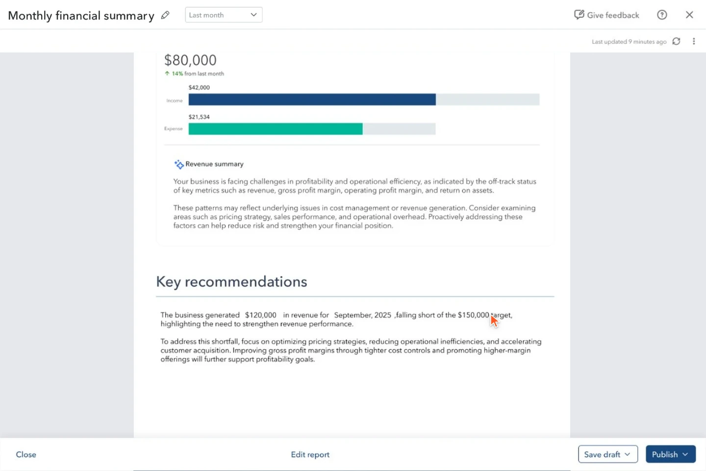Preview the report